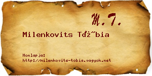 Milenkovits Tóbia névjegykártya